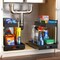 Sorbus Under Sink Organizer with Sliding Tracks and Adhesive Tape - 2-Tier Pull-Out Storage Rack for Kitchen and Bathroom - No Drill Under Sink Organization Storage Cabinet Shelf